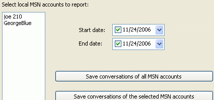 MSN chat report